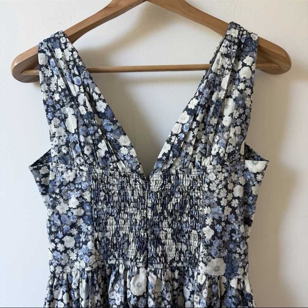 Dress Forum Los Angeles Women’s Blue Floral Mini Fit & Flare Dress – Size Medium - Picture 5 of 13